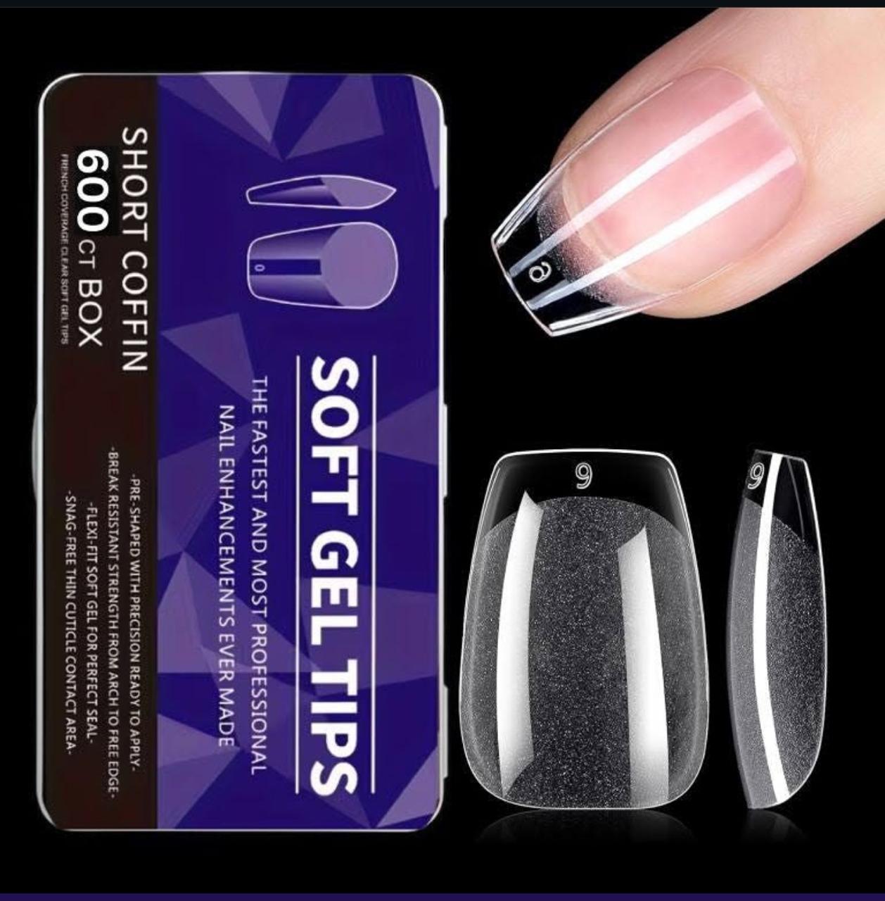 Soft Gel Tips(Short Coffin) - Image 2